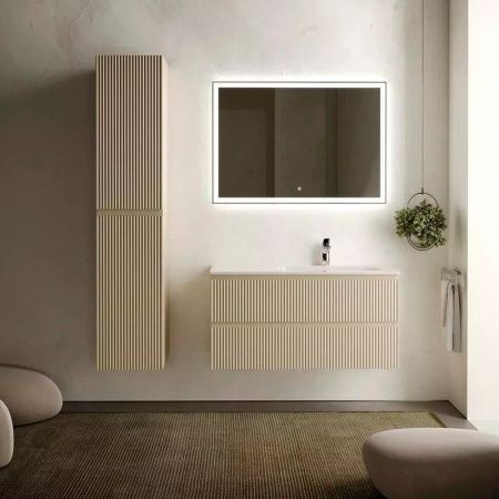 Тумба под раковину Sancos SNOB R SNR100RCE 100х40 подвесная цвет бежевый