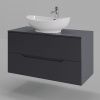 Тумба с раковиной Orange Line Li-100TugMDF+B08-585W 100х50 цвет серый