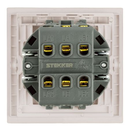 Переключатель перекрестный 1-клавишный (механизм) Stekker Мия 50570