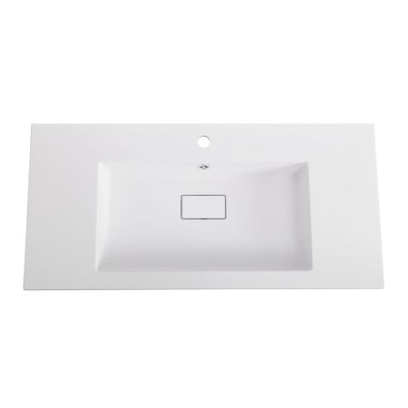 Раковина из искусственного камня Cezares SLIDER CZR-1000/480-LV-MR-PRS 100х50 подвесная цвет белый 1 отверстие под смеситель