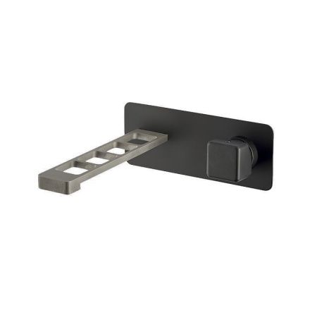 Смеситель для раковины Webert OX830606441 настенный черный/сталь