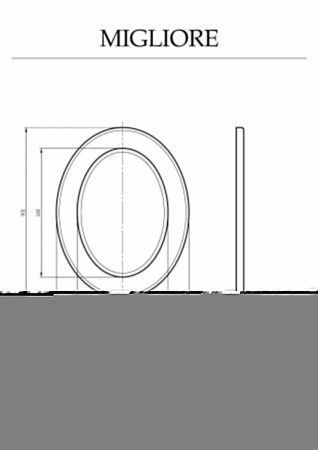 Зеркало Migliore Avorio Dorato 25030 90х70 подвесное