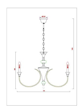 Люстра подвесная Arte Lamp Collinetta (Цоллинетта) A4094LM-8WH