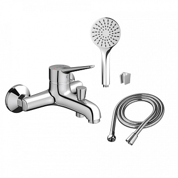 Смеситель для ванны и душа Dorff Optima D2010008 настенный хром