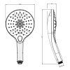Душевая лейка Gessi Origini 47351#707 цвет черный