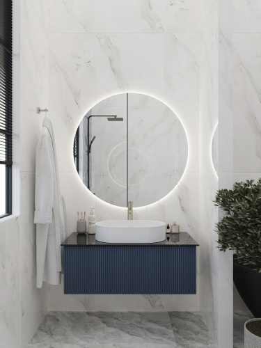 Тумба со столешницей La Fenice TERRA NFNC-01-TER-BG-100-3-GB 102х37х47 подвесная цвет синий - фото 5