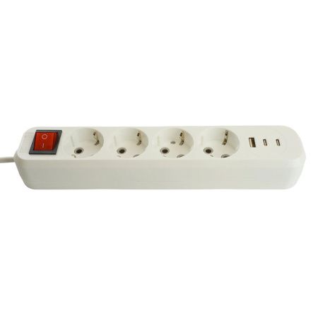 Удлинитель 4-местный с/з с выключателем HM071-41-02 Stekker Home (Хоме) 50139