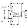 Cкрытая часть для запорного вентиля 1/2" Axor 15973180