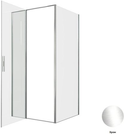 Душевой уголок Allen Brau Priority 3.31028.00 + 3.31043.00 100х90 стекло прозрачное профиль хром без поддона