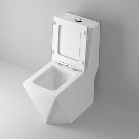 Унитаз напольный с бачком Grossman Cristal GR-4491 белый с сиденьем микролифт безободковый каскадный смыв