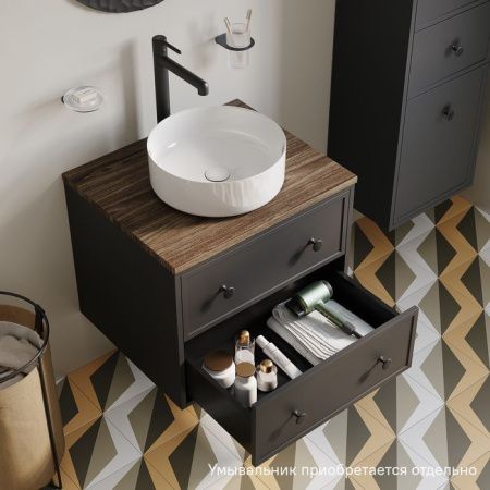 Тумба под раковину Iddis Torr TOR60DMi95K 60х50 подвесная цвет серый