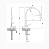 Смеситель Gessi Goccia 33602#031 на раковину хром