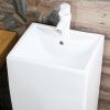 Раковина из сантехнического фарфора Melana B143-805 50х40 напольная цвет белый 1 отверстие под смеситель