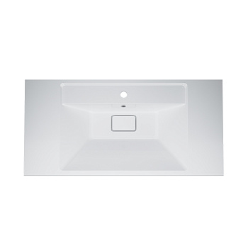 Раковина из искусственного мрамора Am.Pm Inspire V2.0 M50AWPX1001WG 101х49 встраиваемая цвет белый матовый 1 отверстие под смеситель