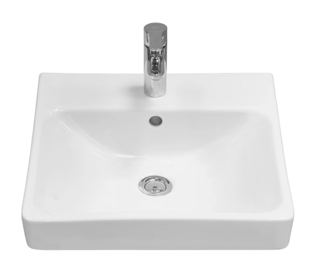 Раковина мебельная керамическая Santek Адриана 45 1.WH50.1.630 50х50 накладная цвет белый 1 отверстие под смеситель