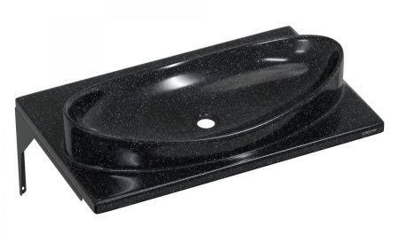 Раковина из искусственного камня СанТа 900144 70х50 подвесная цвет черный