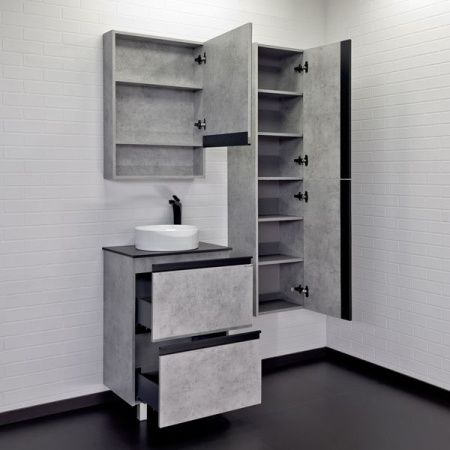 Тумба с раковиной Comforty Эдинбург 00-00004767CF 60х40 напольная цвет серый