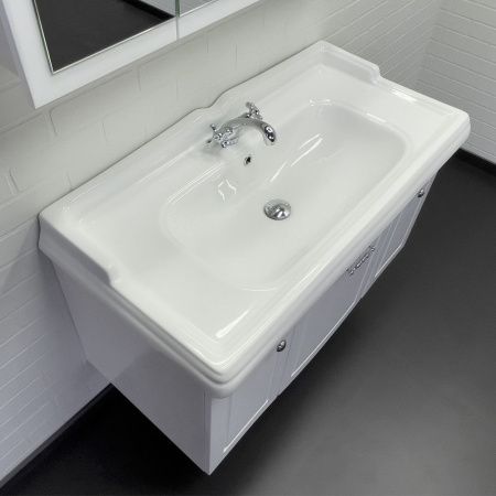 Тумба с раковиной Comforty Палини 00-00019754CF 100х50 подвесная цвет белый