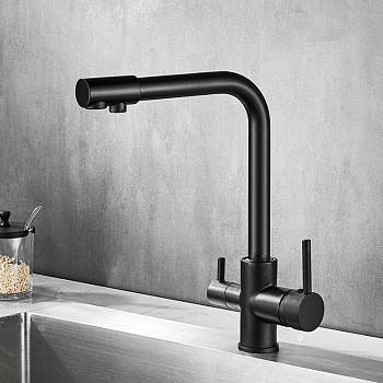 Смеситель для кухни BOCH MANN LAURA B BM10424 на раковину/на столешницу черный