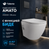 Унитаз подвесной Taliente Amato AM25010 + SMcromo белый с сиденьем безободковый смыв торнадо