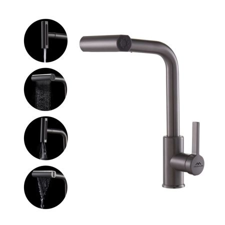 Смеситель для кухни Fashun A56131-17 на мойку графит