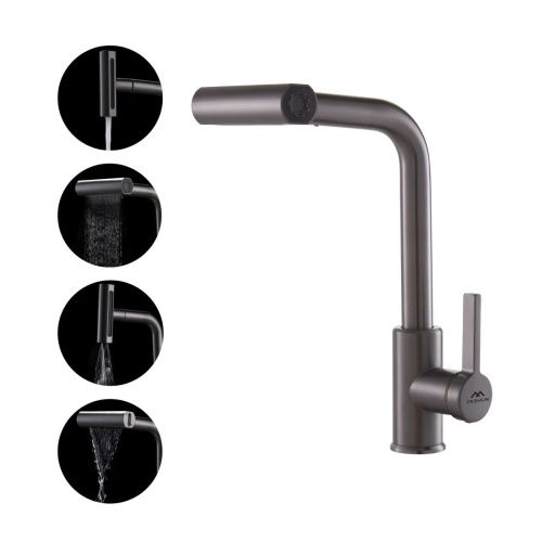 Смеситель для кухни Fashun A56131-17 на мойку графит - фото 4