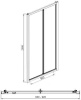 Душевая дверь Aquanet Alfa 00252214 90х200 стекло прозрачное профиль хром глянцевый