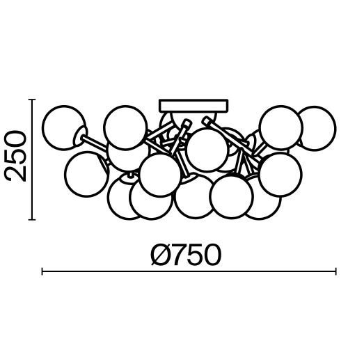 Светильник потолочный Maytoni Dallas MOD545CL-20B - фото 2