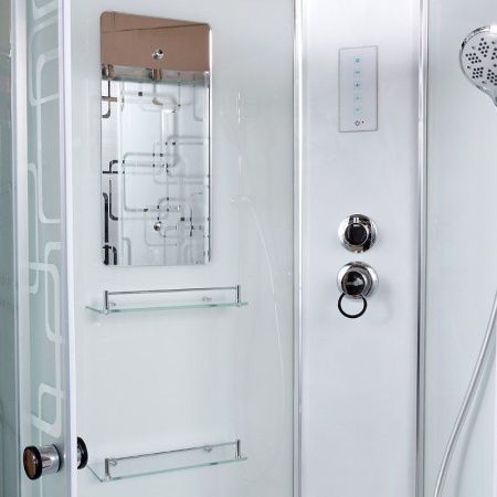 Душевая кабина AvaCan EM4511RLED 110х80 асимметричная с крышей ориентация правая