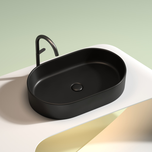 Раковина Ceramica Nova ELEMENT 61 см CN6048MB накладная цвет черный матовый - фото 2