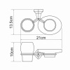 Стакан с мыльницей WasserKRAFT 1126 Стакан с мыльницей WasserKRAFT 1126