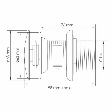 Донный клапан Wasserkraft Asphe 7700 A336 розовое золото