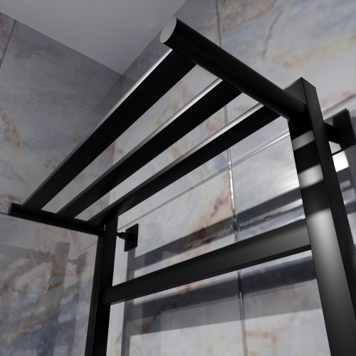 Полотенцесушитель Altasan ПарусПроф ПарусПроф8050ПЧМ подвесной 53х80 электрический черный муар - фото 5