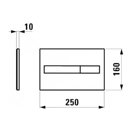 Клавиша смыва механическая Laufen Installation System LIS 8.9566.1.004.000.1 цвет хром