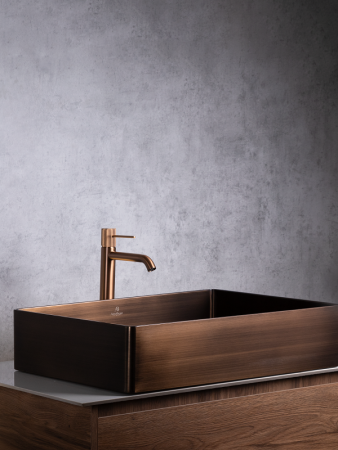 Раковина из нержавеющей стали AltroBagno Solido AltroBagnoSolido001024BrAn 60х40 накладная цвет бронза