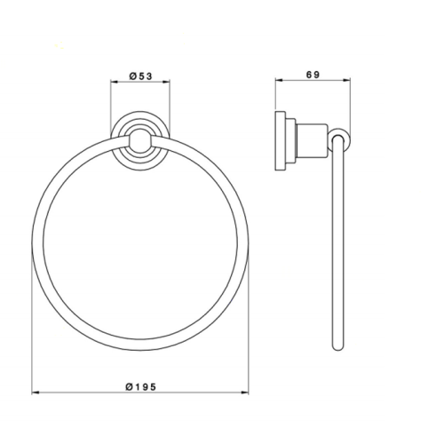 Полотенцедержатель Nicolazzi Monte Croce 1485CR27 - фото 2