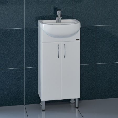 Тумба под раковину СанТа Сити 101203 40х20 напольная цвет белый