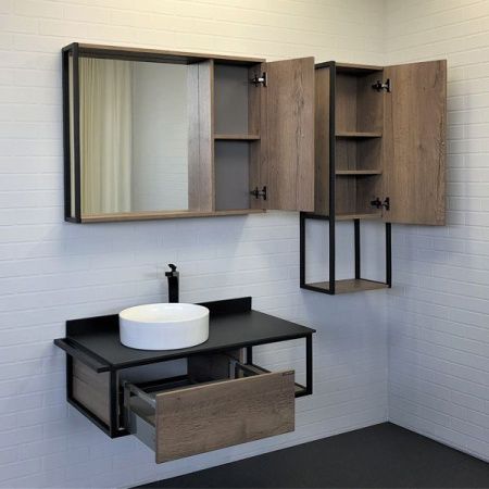 Тумба с раковиной Comforty Лиссабон 00-00006269CF 90х50 подвесная цвет коричневый