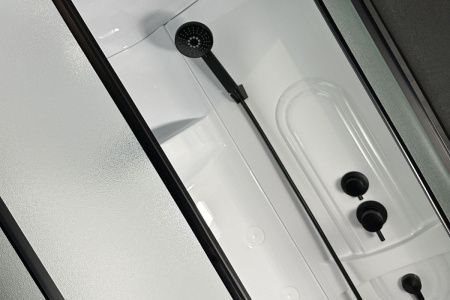 Душевая кабина Royal Bath HK RB90HK1-M-BL Practic 90х90 четверть круга с крышей ориентация универсальная