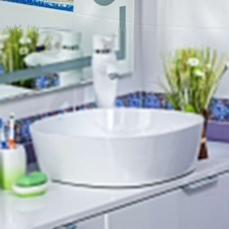 Раковина из сантехнического фарфора Melana 78107-805 40х40 накладная цвет белый без отверстий под смеситель