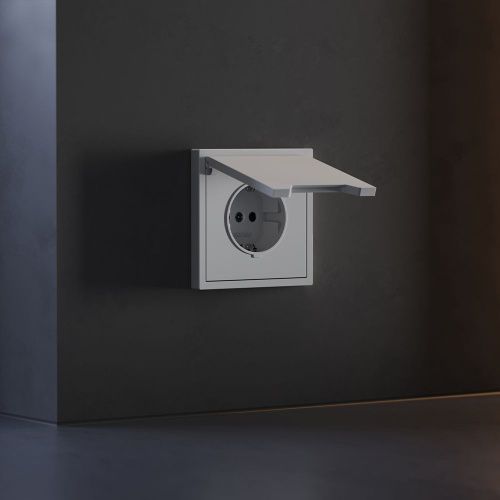 Накладка для розетки с заземлением, защитными шторками и крышкой VOLTUM S70 VLS000816 - фото 4