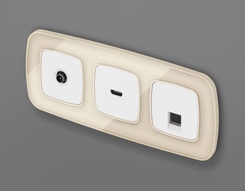 Комплект механизма компьютерной розетки Ambrella Volt MO112005 - фото 3