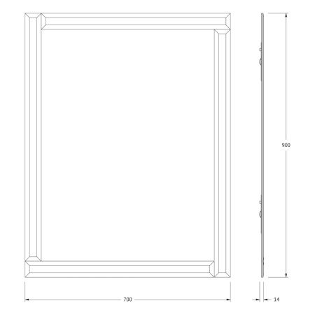 Зеркало Evoform Style BY 0810 70х90 подвесное