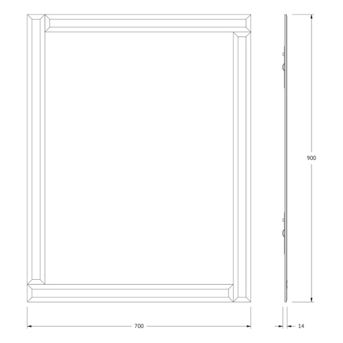 Зеркало в ванную Evoform Style BY 0810 70х90 цвет серый - фото 2