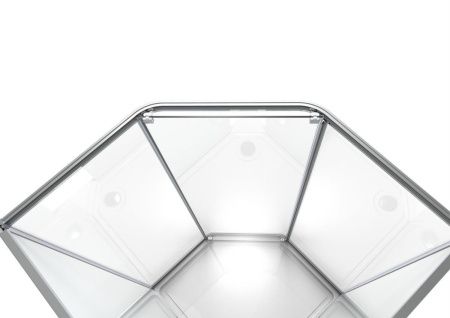 Душевая кабина Timo Ilma ILMA701-roof-701-T-STILMA-T-CH/C 100х100 пятиугольная без крыши ориентация универсальная