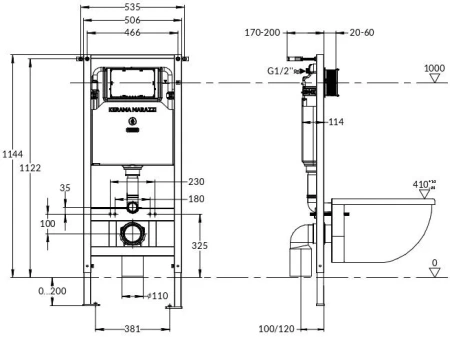 Инсталляция для унитаза Kerama Marazzi INST.PRO.WC