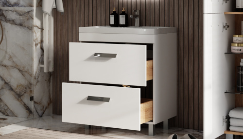 Тумба под раковину Velvex ORLANDO tnORL.70-211 70х45х80 напольная цвет белый - фото 4