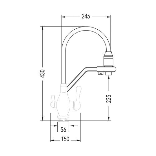 Смеситель для кухни Rose R858L на мойку сатин - фото 3