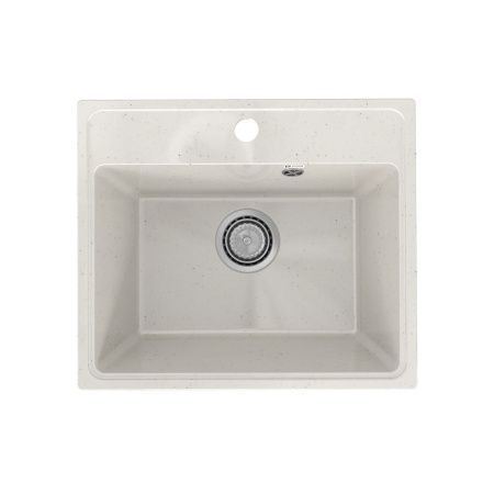 Кухонная мойка Practik PR-490 PR-M-490-001 50х40 цвет белый поверхность глянцевая