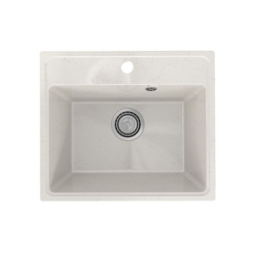 Кухонная мойка Practik PR-490 PR-M-490-001 49х42 цвет белый поверхность глянцевая - фото 2